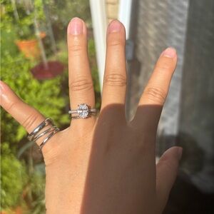 Elegant Silver Ring Set